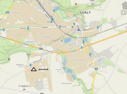 mapa Úvaly | Prodej - pozemek pro bydlení, 623 m²