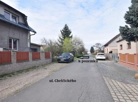 přístup z Chelčického ul. | Prodej - pozemek pro bydlení, 623 m²