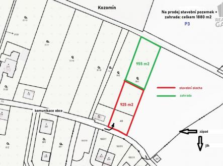 kat mapa P3 | Prodej - pozemek pro bydlení, 1 880 m²