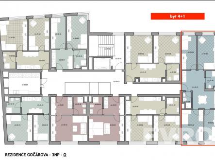 . | Pronájem bytu, 4+1, 67 m²