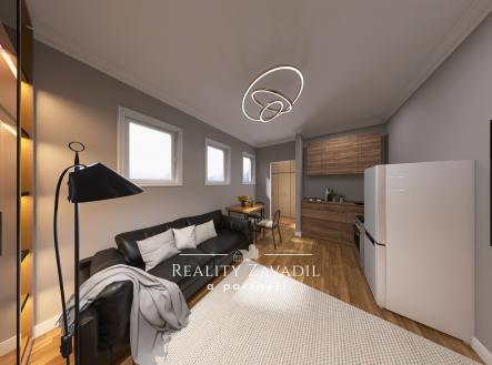 vizualizace_b | Prodej bytu, 1+kk, 21 m²