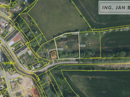 ortofoto-vzdalenosti.jpg | Prodej - pozemek pro bydlení, 2 500 m²