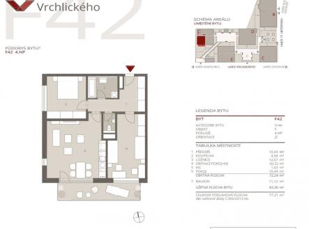 karta-bytu-f42-upraveno.jpg | Pronájem bytu, 3+kk, 83 m²