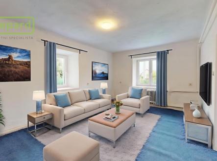 Vizualizace obývacího prostoru | Prodej - dům/vila, 120 m²