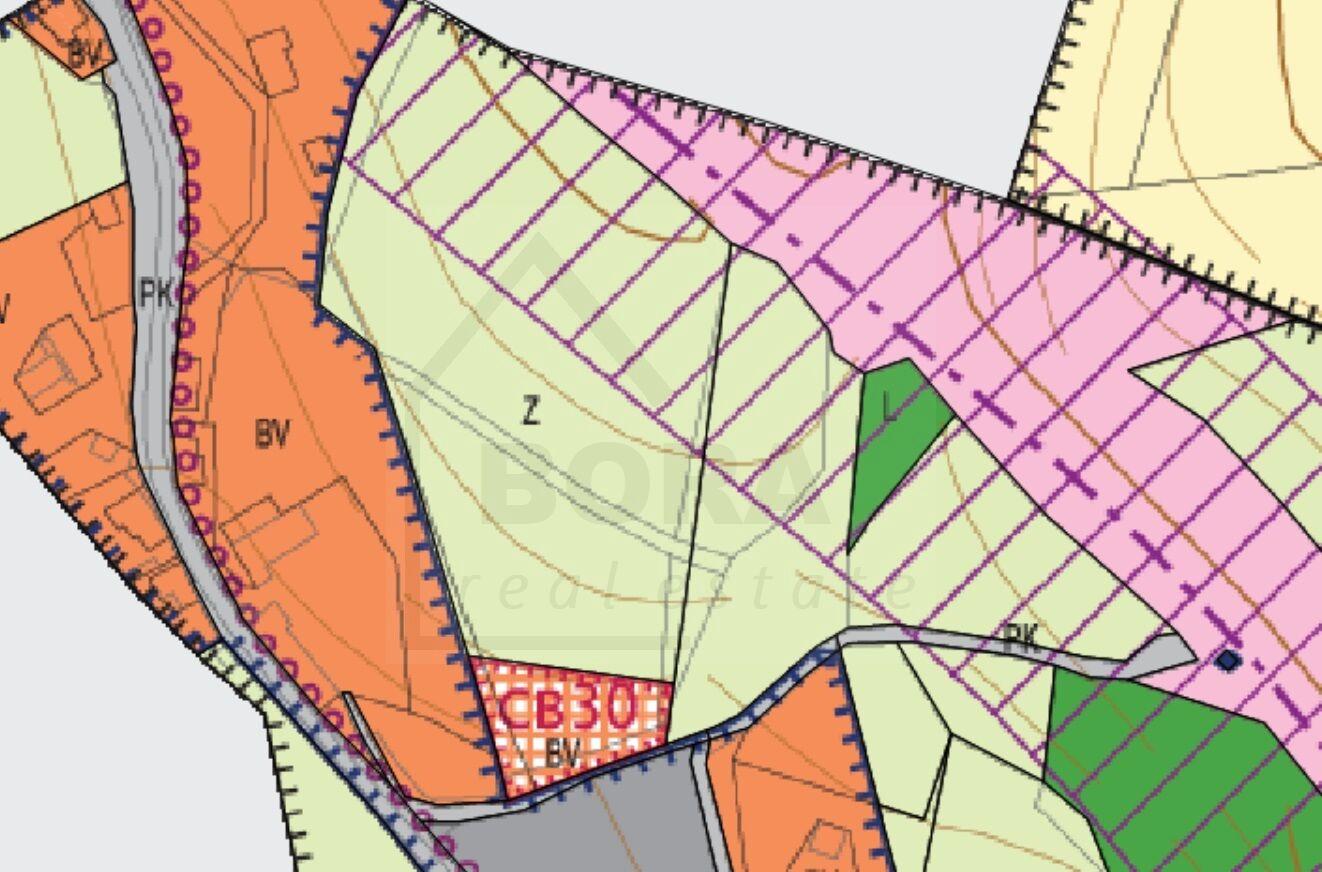Výřez z územního plánu. CB 30