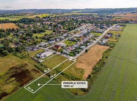 Rozměry pozemku a pohled na celou loklaitu Jez U Špačků | Prodej - pozemek pro bydlení, 1 950 m²