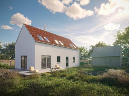 Vizualizace domu z připravené dokumentace | Prodej - pozemek pro bydlení, 1 151 m²