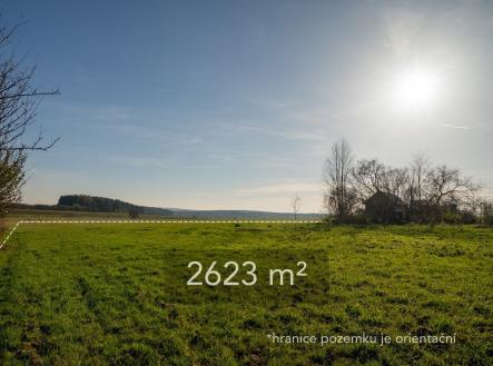Výhled z pozemků k remízu Na Dvorčicích | Prodej - pozemek pro bydlení, 2 623 m²
