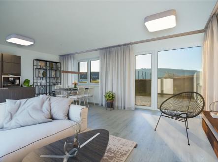 Vizualizace obývacího pokoje | Prodej bytu, 5+kk, 130 m²