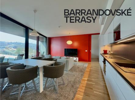 Obývací pokoj s kuchyňskou linkou | Pronájem bytu, 3+kk, 75 m²