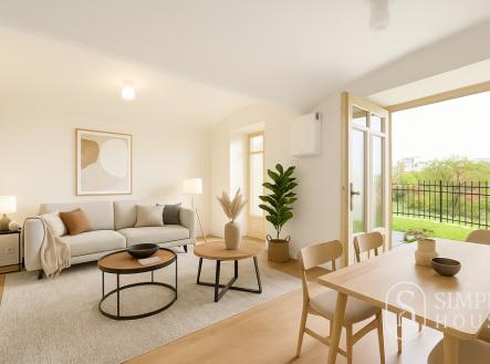 vizualizace | Pronájem bytu, 1+kk, 34 m²