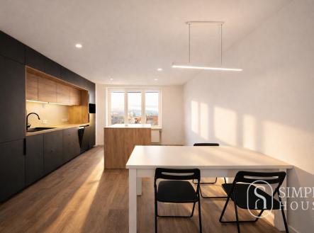 obývací pokoj s kuchyní | Pronájem bytu, 2+kk, 70 m²