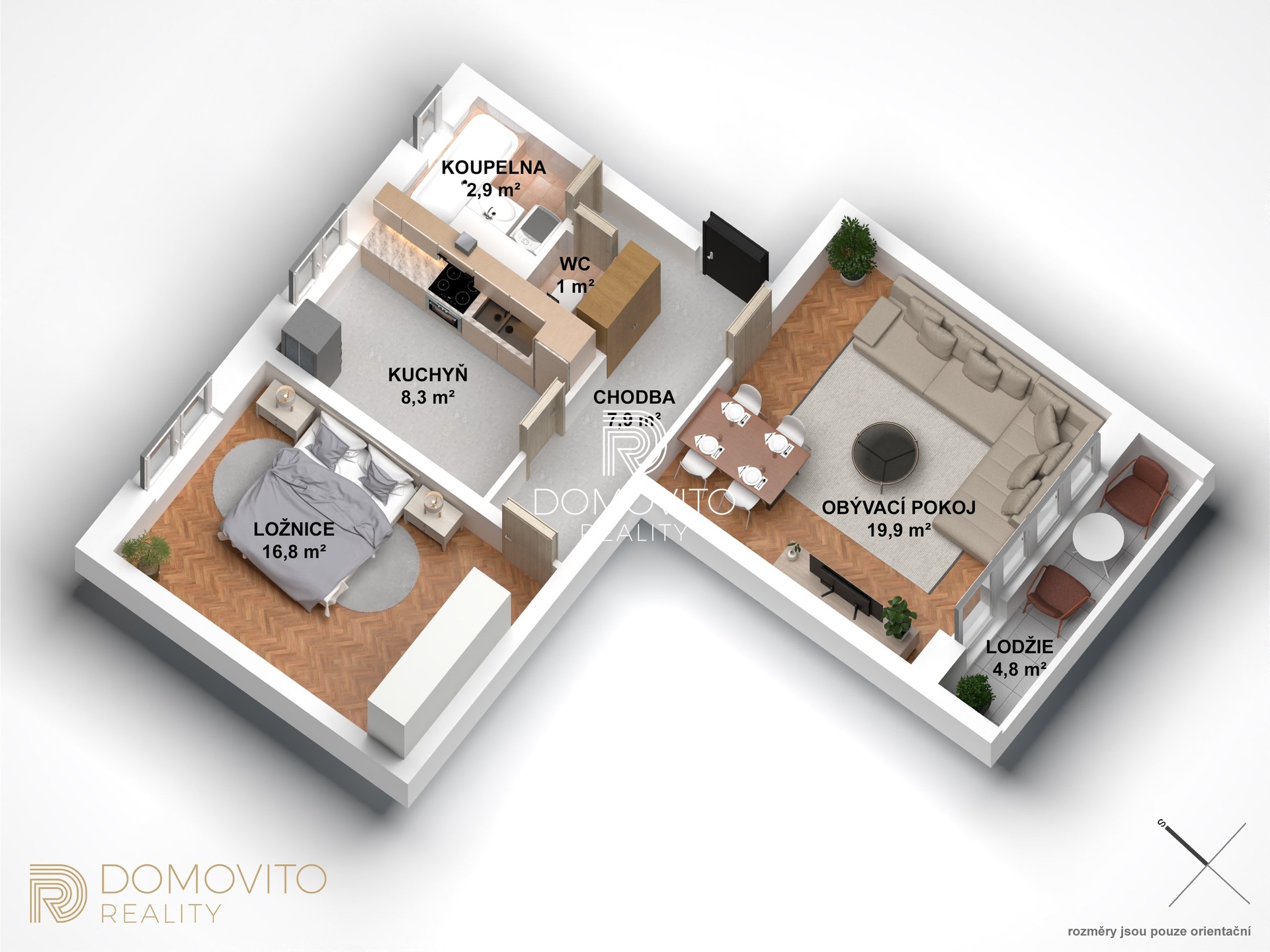 3D pud_Byt 2+1 Vlci Pole opr