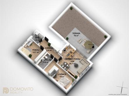 3D pud_BD BARAK_byt 3 | Prodej bytu, 3+kk, 151 m²