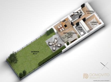 3D pud_BD BARAK_byt 2 | Prodej bytu, 2+kk, 138 m²