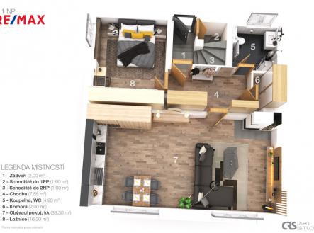 3d-layout-1np.jpg | Pronájem - dům/vila, 121 m²