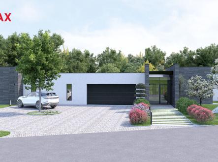 Vizualizace - pohled na severní stranu/příjezd | Prodej - dům/vila, 345 m²