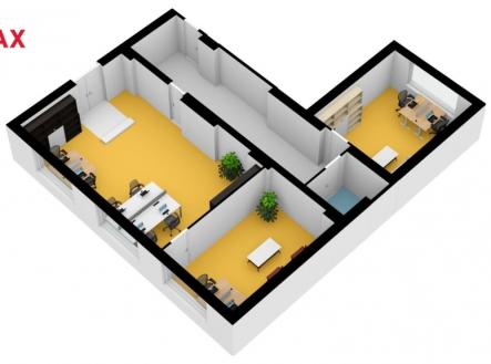 pudorys-3d-roh.jpg | Pronájem - kanceláře, 97 m²