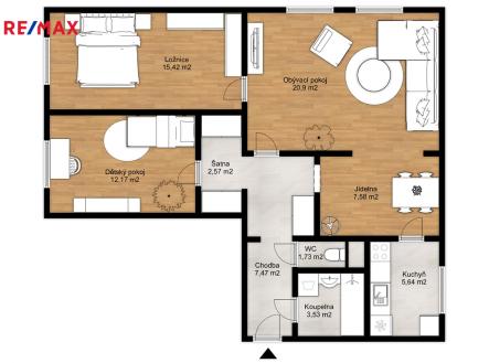 4977-byt-3-1-ostrava-fr.formana.jpg | Prodej bytu, 3+1, 77 m²