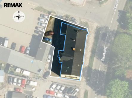 Mapa pozemků a budovy | Prodej - kanceláře, 520 m²