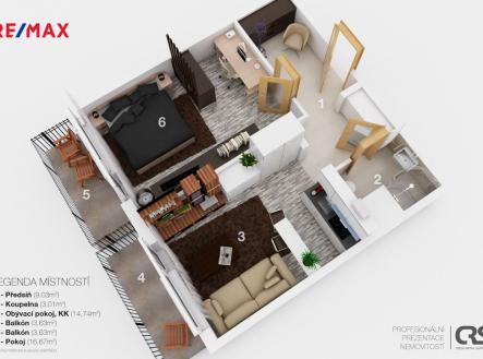 3d-layout.jpg | Prodej bytu, 2+kk, 53 m²