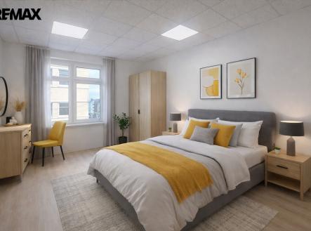 Vizualizace - ložnice | Pronájem bytu, 2+kk, 88 m²