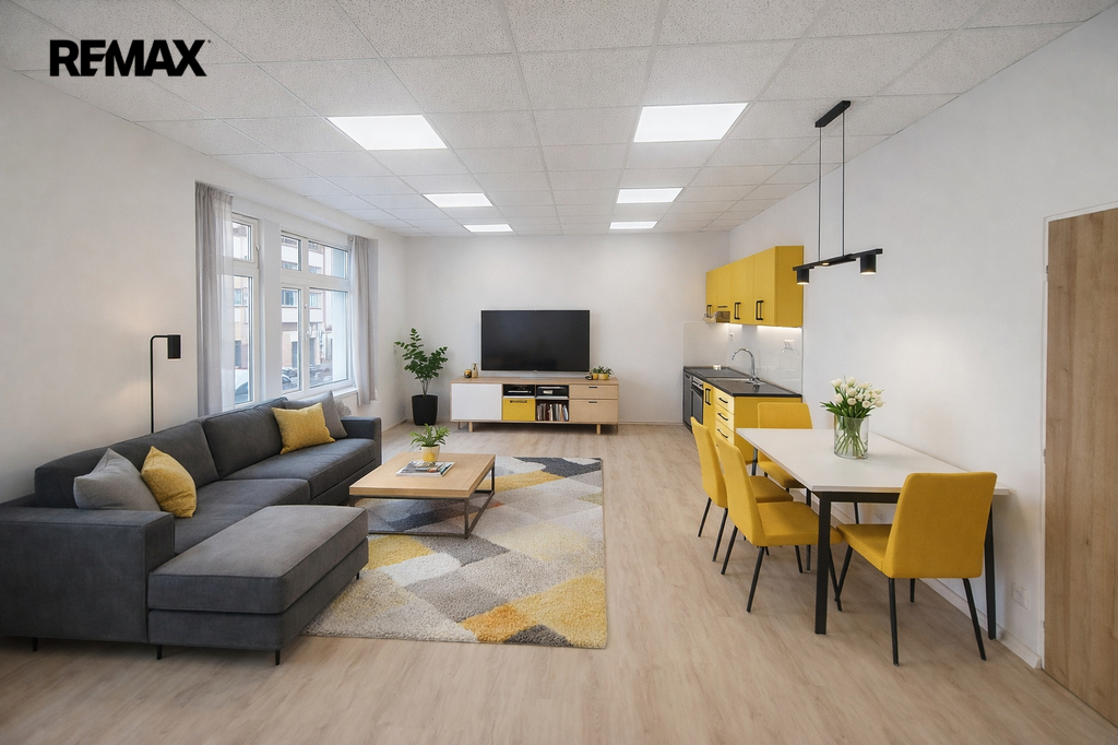 Vizualizace - kuchyň/obývák