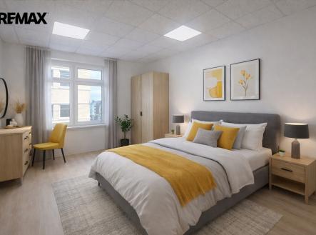 Vizualizace - ložnice | Pronájem bytu, 2+kk, 88 m²