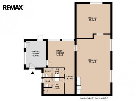 Půdorys | Pronájem - kanceláře, 88 m²