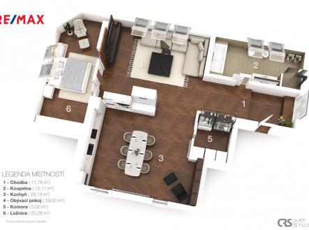 pudorys.jpg | Pronájem bytu, 2+kk, 108 m²