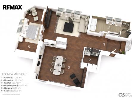 pudorys.jpg | Pronájem bytu, 2+kk, 108 m²