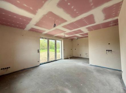 obývací prostor a kuchyňský kout | Prodej - dům/vila, 83 m²