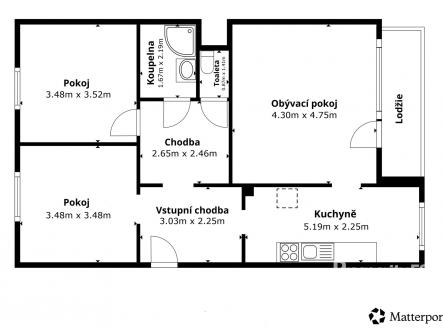 Ložnice-4 | Pronájem bytu, 3+1, 78 m²