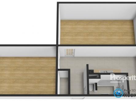 Floor plan 3D | Pronájem bytu, 2+1, 61 m²