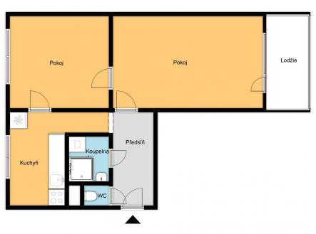 pronájem 2+1 54m | Pronájem bytu, 2+1, 54 m²