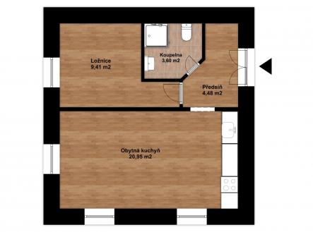 6261-Hostinne | Prodej bytu, 2+kk, 38 m²
