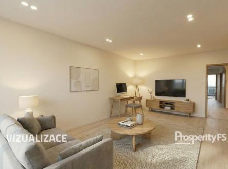 obývák_vizualizace | Prodej bytu, 3+1, 88 m²