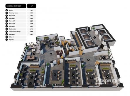 Legenda místností-33 | Pronájem - kanceláře, 13 m²