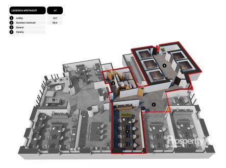 Půdorys | Pronájem - kanceláře, 28 m²
