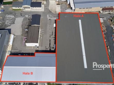 dron_obrys hal  | Pronájem - komerční objekt, sklad, 5 400 m²