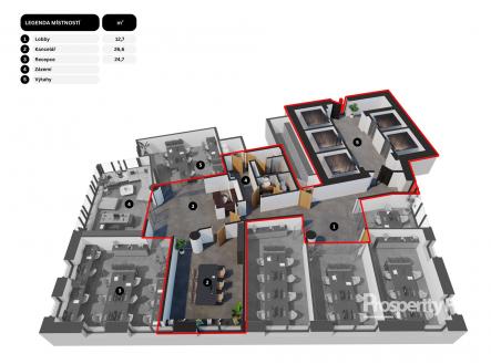 Půdorys | Pronájem - kanceláře, 26 m²