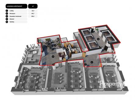 Půdorys | Pronájem - kanceláře, 27 m²