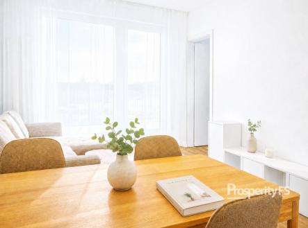 Obývací pokoj pohled 1. | Pronájem bytu, 2+kk, 38 m²