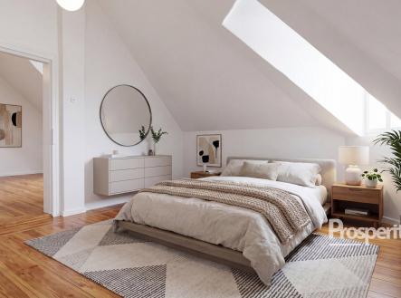 vizualiazce-loznice podkrovi | Prodej - dům/vila, 200 m²