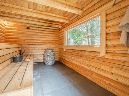 venkovní srubová sauna