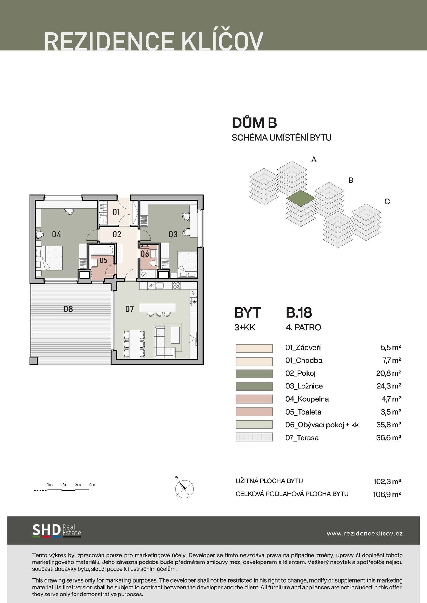 Byt 3+kk - 106,9 m²