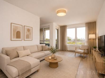 Obývací pokoj | Prodej bytu, 2+kk, 54 m²