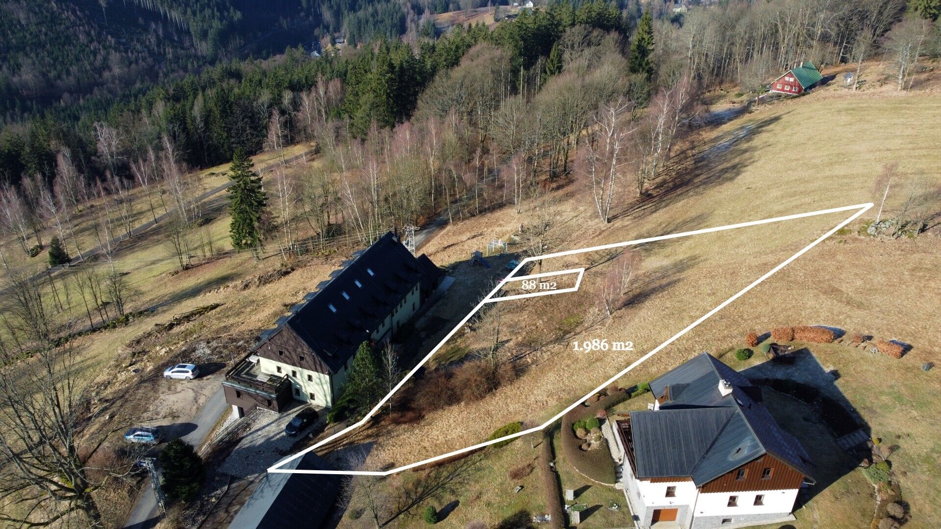 Prodej stavebního pozemku 2 074 m², Albrechtice v Jizerských horách