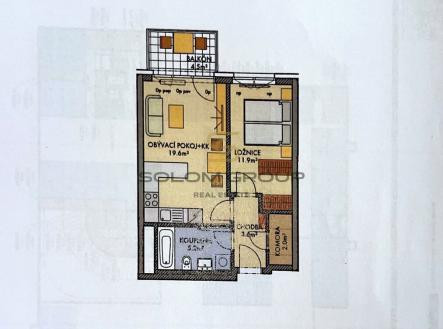 Prodej bytu, 2+kk, 49 m²