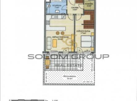 Prodej bytu, 2+kk, 94 m²